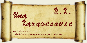 Una Karavesović vizit kartica